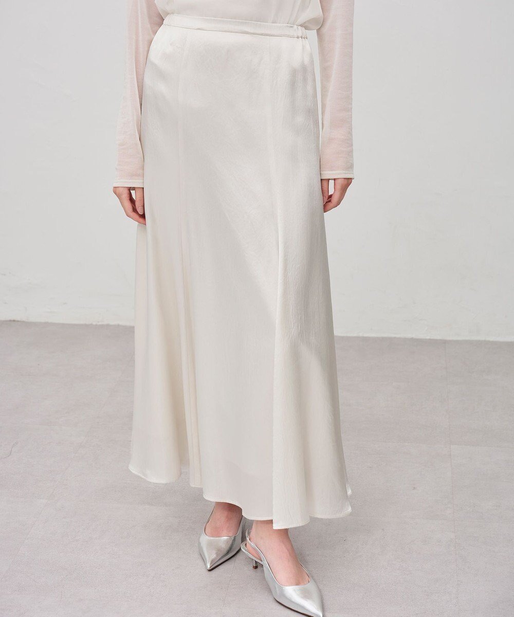 【アンクレイヴ/uncrave】のアセテートヴィンテージサテン マーメイドスカート インテリア・キッズ・メンズ・レディースファッション・服の通販 founy(ファニー) 　ファッション　Fashion　レディースファッション　Fashion for Women　スカート　Skirts　ヴィンテージ　Vintage Style　ギャザー　Gathered, Ruffled　吸水　Absorbent, Quick-Dry　フレア　Flare, Flared　マーメイド　Mermaid, Fishtail Silhouette　ミドル　Middle Length, Mid Height　リラックス　Relax, Relaxed Fit　ワイド　Wide, Wide Fit　A/W・秋冬　Autumn/Winter　エレガント 上品　Elegant　オフ|ID: prp329100004780103 ipo3291000000035549511