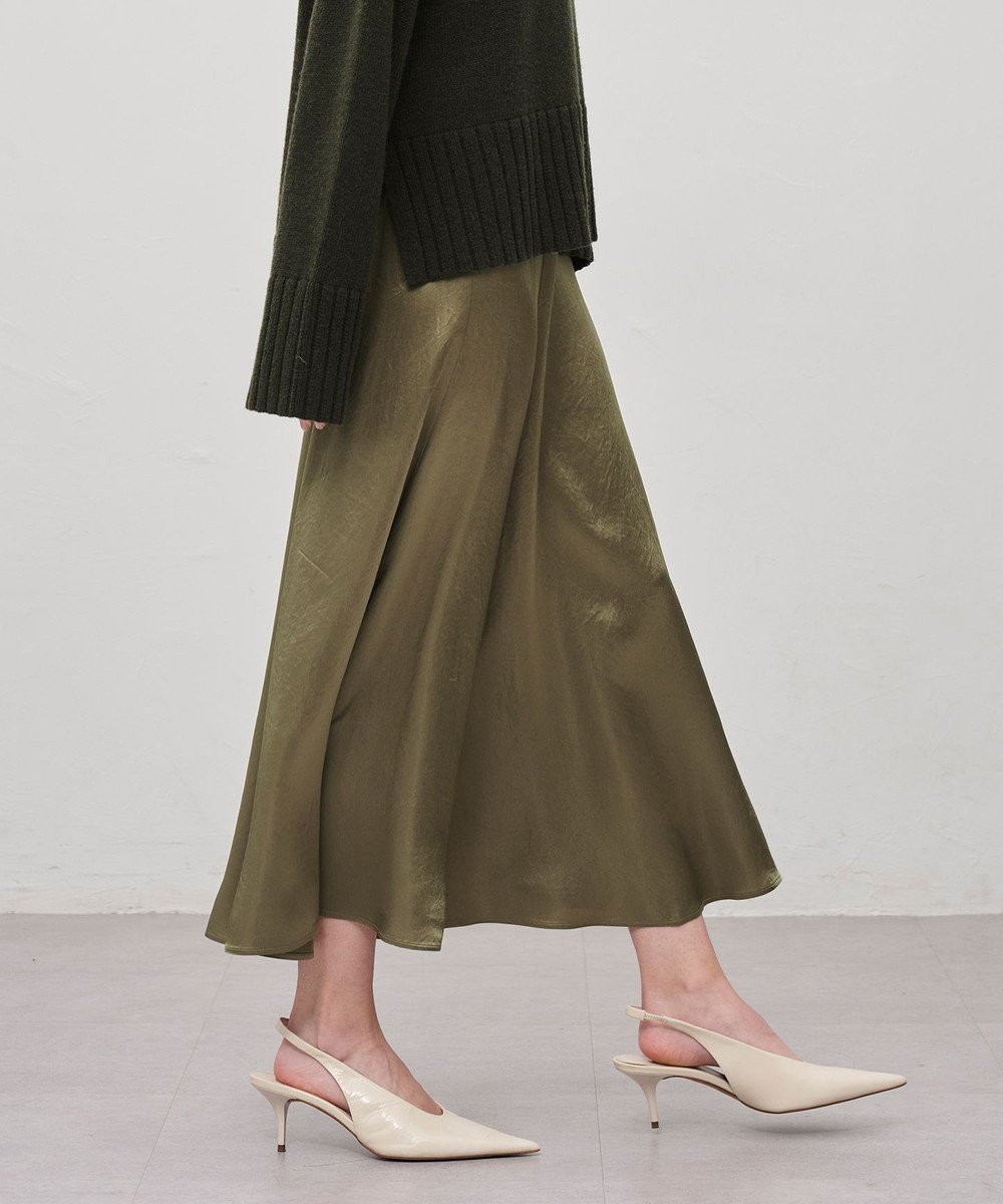 【アンクレイヴ/uncrave】のアセテートヴィンテージサテン マーメイドスカート インテリア・キッズ・メンズ・レディースファッション・服の通販 founy(ファニー) 　ファッション　Fashion　レディースファッション　Fashion for Women　スカート　Skirts　ヴィンテージ　Vintage Style　ギャザー　Gathered, Ruffled　吸水　Absorbent, Quick-Dry　フレア　Flare, Flared　マーメイド　Mermaid, Fishtail Silhouette　ミドル　Middle Length, Mid Height　リラックス　Relax, Relaxed Fit　ワイド　Wide, Wide Fit　A/W・秋冬　Autumn/Winter　エレガント 上品　Elegant　カーキベージュ|ID: prp329100004780103 ipo3291000000035549512