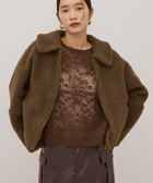 【アメリカンホリック/AMERICAN HOLIC】の衿付きボアブルゾン Gray Beige|ID: prp329100004780110 ipo3291000000034674949