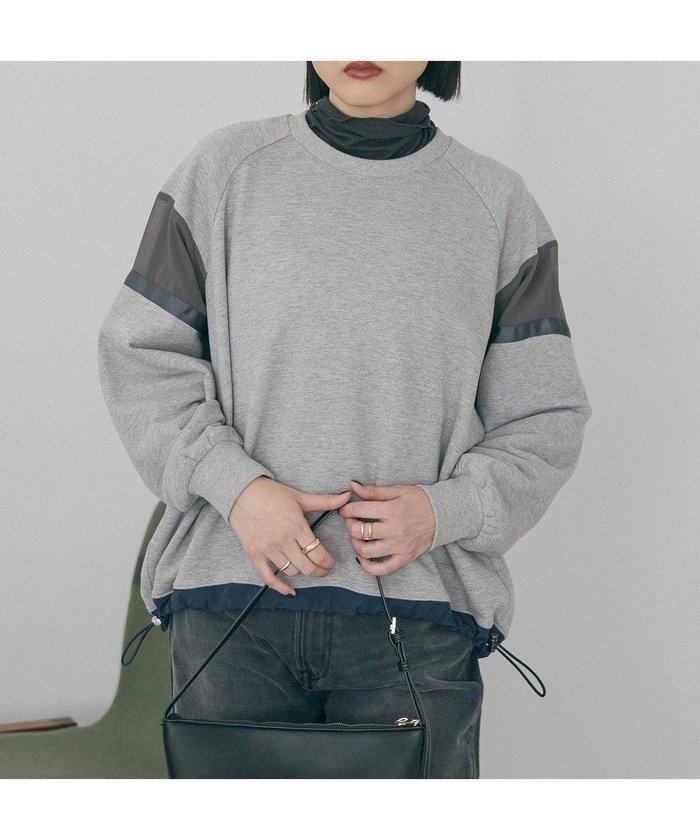 【アメリカンホリック/AMERICAN HOLIC】の異素材ドロスト配色プルオーバー インテリア・キッズ・メンズ・レディースファッション・服の通販 founy(ファニー) https://founy.com/ ファッション Fashion レディースファッション Fashion for Women トップス・カットソー Cut & Sew Tops レディースパーカー・カジュアルフーディー Casual Hoodies & Sweatshirts カジュアルプルオーバー・ニットトップス Pullovers & Knit Tops / Casual Pullovers スウェット・クルーネックトップス Sweatshirts & Crewnecks / Relaxed Fit Sweat Tops アメリカン American Style シアー Sheer, See-Through スウェット / スエット Sweatshirt, Sweatwear スタイリッシュ Stylish, Fashionable バランス Balance, Style Balance ポケット Pocket, Pocket Detail ロング Long, Long-Length A/W・秋冬 Autumn/Winter おすすめ Recommended / Our Picks |ID: prp329100004780111 ipo3291000000034674950