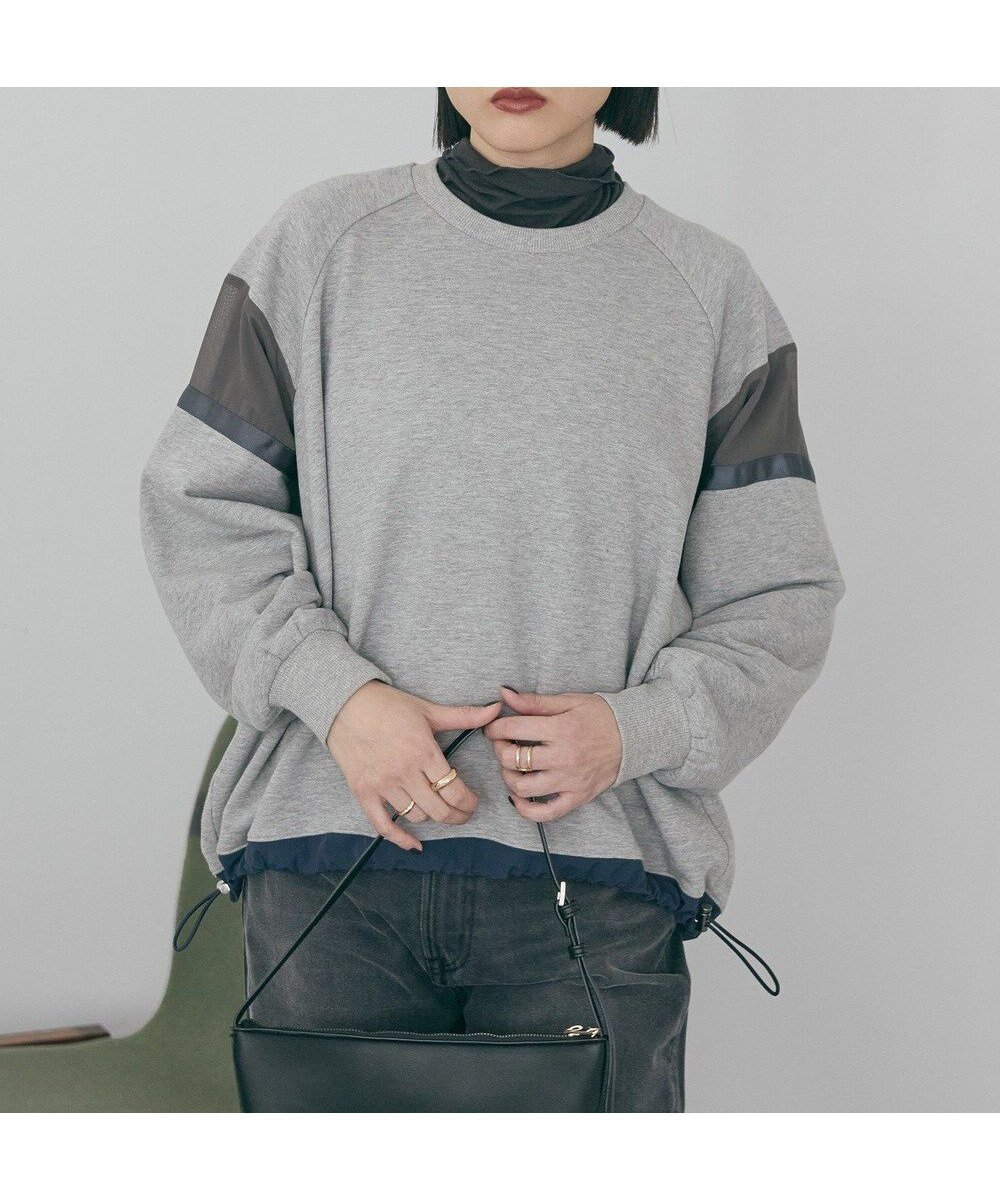 【アメリカンホリック/AMERICAN HOLIC】の異素材ドロスト配色プルオーバー 人気、トレンドファッション・服の通販 founy(ファニー) 　ファッション　Fashion　レディースファッション　Fashion for Women　トップス・カットソー　Cut & Sew Tops　レディースパーカー・カジュアルフーディー　Casual Hoodies & Sweatshirts　カジュアルプルオーバー・ニットトップス　Pullovers & Knit Tops / Casual Pullovers　スウェット・クルーネックトップス　Sweatshirts & Crewnecks / Relaxed Fit Sweat Tops　アメリカン　American Style　シアー　Sheer, See-Through　スウェット / スエット　Sweatshirt, Sweatwear　スタイリッシュ　Stylish, Fashionable　バランス　Balance, Style Balance　ポケット　Pocket, Pocket Detail　ロング　Long, Long-Length　A/W・秋冬　Autumn/Winter　おすすめ　Recommended / Our Picks　 other-1|ID: prp329100004780111 ipo3291000000034674950