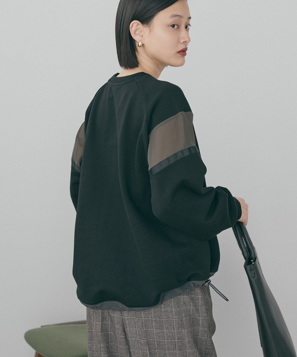 【アメリカンホリック/AMERICAN HOLIC】の異素材ドロスト配色プルオーバー インテリア・キッズ・メンズ・レディースファッション・服の通販 founy(ファニー) 　ファッション　Fashion　レディースファッション　Fashion for Women　トップス・カットソー　Cut & Sew Tops　レディースパーカー・カジュアルフーディー　Casual Hoodies & Sweatshirts　カジュアルプルオーバー・ニットトップス　Pullovers & Knit Tops / Casual Pullovers　スウェット・クルーネックトップス　Sweatshirts & Crewnecks / Relaxed Fit Sweat Tops　アメリカン　American Style　シアー　Sheer, See-Through　スウェット / スエット　Sweatshirt, Sweatwear　スタイリッシュ　Stylish, Fashionable　バランス　Balance, Style Balance　ポケット　Pocket, Pocket Detail　ロング　Long, Long-Length　A/W・秋冬　Autumn/Winter　おすすめ　Recommended / Our Picks　Black|ID: prp329100004780111 ipo3291000000034674952