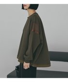 【アメリカンホリック/AMERICAN HOLIC】の異素材ドロスト配色プルオーバー Khaki|ID: prp329100004780111 ipo3291000000034674953
