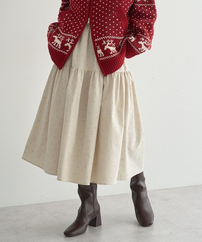 【アースミュージックアンドエコロジー/earth music&ecology】のウエストシャーリングティアードスカート インテリア・キッズ・メンズ・レディースファッション・服の通販 founy(ファニー) https://founy.com/ ファッション Fashion レディースファッション Fashion for Women スカート Skirts ティアードスカート Tiered Skirts おすすめ Recommended / Our Picks ドット Polka Dot, Dot Pattern フェミニン Feminine, Girly ベーシック Basic, Essential ポケット Pocket, Pocket Detail 無地 Plain, Solid Color A/W・秋冬 Autumn/Winter |ID: prp329100004780115 ipo3291000000034674969