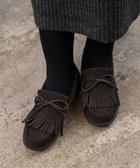 【アポム/APOM】のフリンジモカシン15 人気、トレンドファッション・服の通販 founy(ファニー) ファッション Fashion レディースファッション Fashion for Women シューズ Shoes, Footwear デニム Denim, Jeans Material フリンジ Fringe, Tassel ベロア Velour, Soft Velvet thumbnail ダークブラウンスエード|ID: prp329100004780117 ipo3291000000034817671