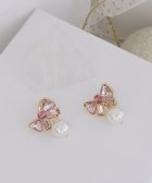 【メゾンドフルール/Maison de FLEUR】のビジューリボンイヤリング Light Pink|ID: prp329100004780123 ipo3291000000035581844