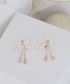 【メゾンドフルール/Maison de FLEUR】のパールリボンビジューイヤリング Light Pink|ID: prp329100004780124 ipo3291000000035697287