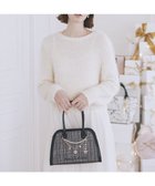 【メゾンドフルール/Maison de FLEUR】のチャーム付きツイード2Wayバッグ Black|ID: prp329100004780126 ipo3291000000034675024