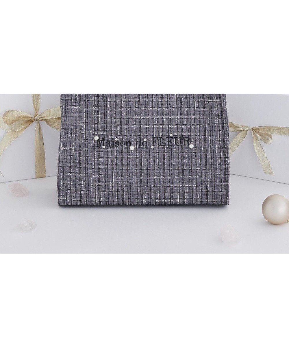 【メゾンドフルール/Maison de FLEUR】のビジューツイードスクエアトートバッグ 人気、トレンドファッション・服の通販 founy(ファニー) 　ファッション　Fashion　レディースファッション　Fashion for Women　バッグ　Bags　ツイード　Twill, Twill Weave　ビジュー　Bijou, Jewel-like Accent　ホリデーシーズン　Holiday Season　ポケット　Pocket, Pocket Detail　ビジネス 仕事 通勤　Business / Work / Commuting　 other-1|ID: prp329100004780135 ipo3291000000034675049