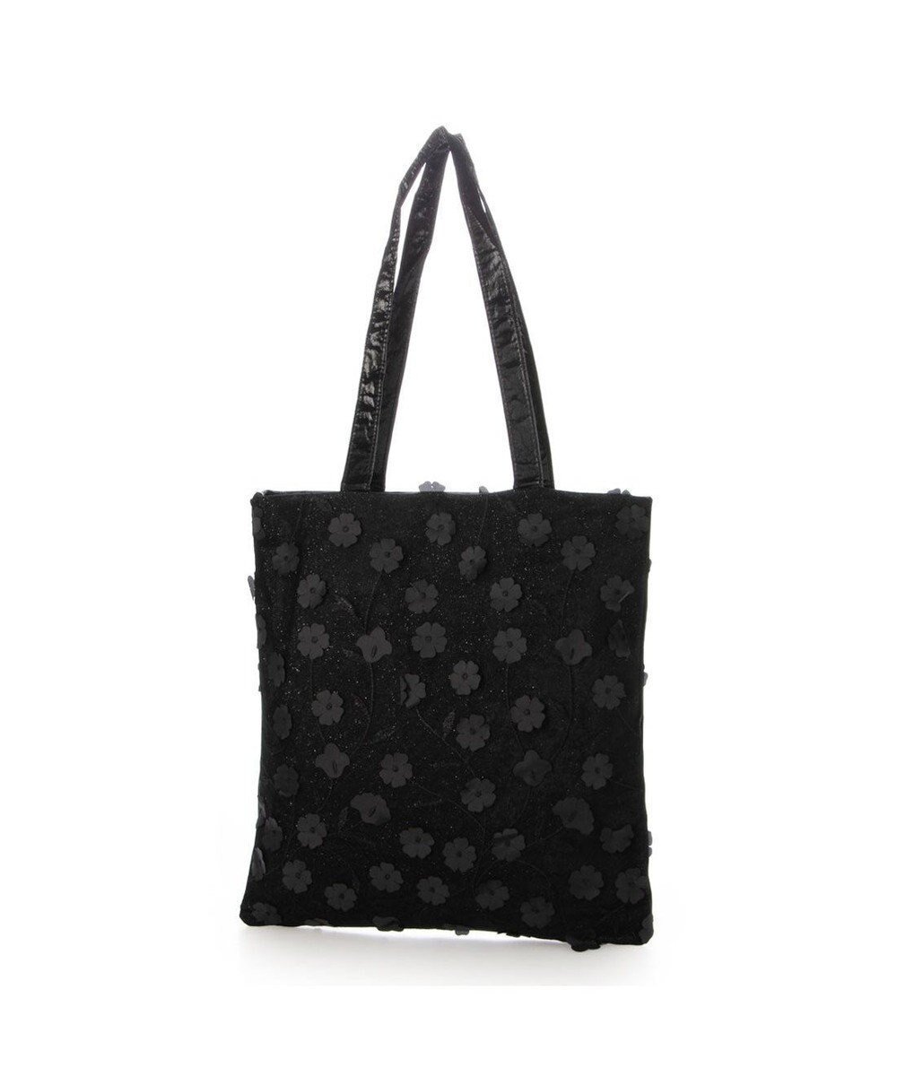 【アンビリオン/UNBILLION】のカシュカシュ cachechche / チュールフラワーシンプルトート インテリア・キッズ・メンズ・レディースファッション・服の通販 founy(ファニー) 　ファッション　Fashion　レディースファッション　Fashion for Women　バッグ　Bags　カラフル　Colorful Design　ハンド　Hand, Handmade　フラワー　Flower, Floral　ミックス　Mix, Mixed Style　モチーフ　Motif, Design Theme　再入荷　Restock / Back in Stock　ブラック|ID: prp329100004780137 ipo3291000000034675055