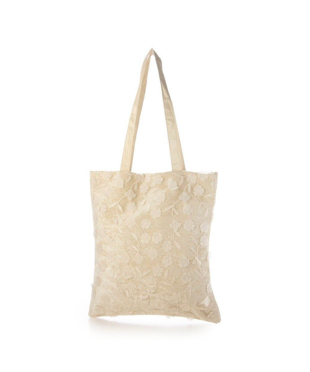 【アンビリオン/UNBILLION】のカシュカシュ cachechche / チュールフラワーシンプルトート インテリア・キッズ・メンズ・レディースファッション・服の通販 founy(ファニー) 　ファッション　Fashion　レディースファッション　Fashion for Women　バッグ　Bags　カラフル　Colorful Design　ハンド　Hand, Handmade　フラワー　Flower, Floral　ミックス　Mix, Mixed Style　モチーフ　Motif, Design Theme　再入荷　Restock / Back in Stock　アイボリー|ID: prp329100004780137 ipo3291000000034675056