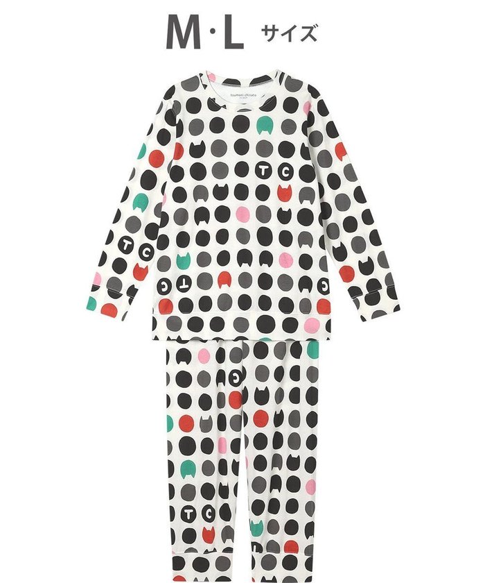 【ツモリチサト スリープ/tsumori chisato SLEEP】のツモリチサト パジャマ 綿100%(本体) 天竺素材 長袖 長ズボン レディース UDX598 /ワコール インテリア・キッズ・メンズ・レディースファッション・服の通販 founy(ファニー) https://founy.com/ ファッション Fashion レディースファッション Fashion for Women トップス・カットソー Cut & Sew Tops ドット Polka Dot, Dot Pattern ネコ Cat, Feline Motif パジャマ Pajamas, Sleepwear ボトム Bottoms, Lower Wear 長袖 Long Sleeve, Full Sleeve |ID: prp329100004780139 ipo3291000000034675060