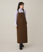 【クラフトスタンダードブティック/CRAFT STANDARD BOUTIQUE】のフロントジップジャンパースカート Brown|ID: prp329100004780144 ipo3291000000034675079