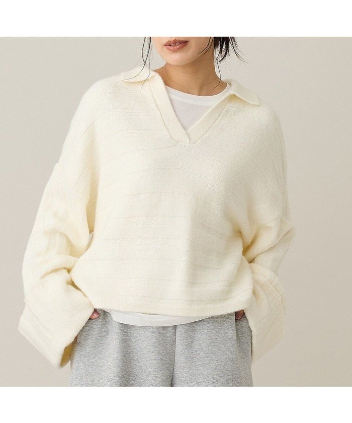 【クラフトスタンダードブティック/CRAFT STANDARD BOUTIQUE】のロールアップ袖ショート丈ニットプルオーバー インテリア・キッズ・メンズ・レディースファッション・服の通販 founy(ファニー) https://founy.com/ ファッション Fashion レディースファッション Fashion for Women トップス・カットソー Cut & Sew Tops ニット Knit Tops & Sweaters カジュアルプルオーバー・ニットトップス Pullovers & Knit Tops / Casual Pullovers インナー Innerwear ショート Short, Short Length シンプル Simple, Minimal スリーブ Sleeve, Long Sleeve / Short Sleeve セーター Sweater, Knitwear タートル Turtleneck, Turtle Collar トレンド Trend, Trending Now バランス Balance, Style Balance フォルム Silhouette, Form ポケット Pocket, Pocket Detail ロールアップ Roll-Up, Cuffed Hem ワイド Wide, Wide Fit 冬 Winter / This Winter A/W・秋冬 Autumn/Winter |ID: prp329100004780145 ipo3291000000034675080