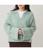 【クラフトスタンダードブティック/CRAFT STANDARD BOUTIQUE】のロールアップ袖ショート丈ニットプルオーバー Green|ID: prp329100004780145 ipo3291000000034675084
