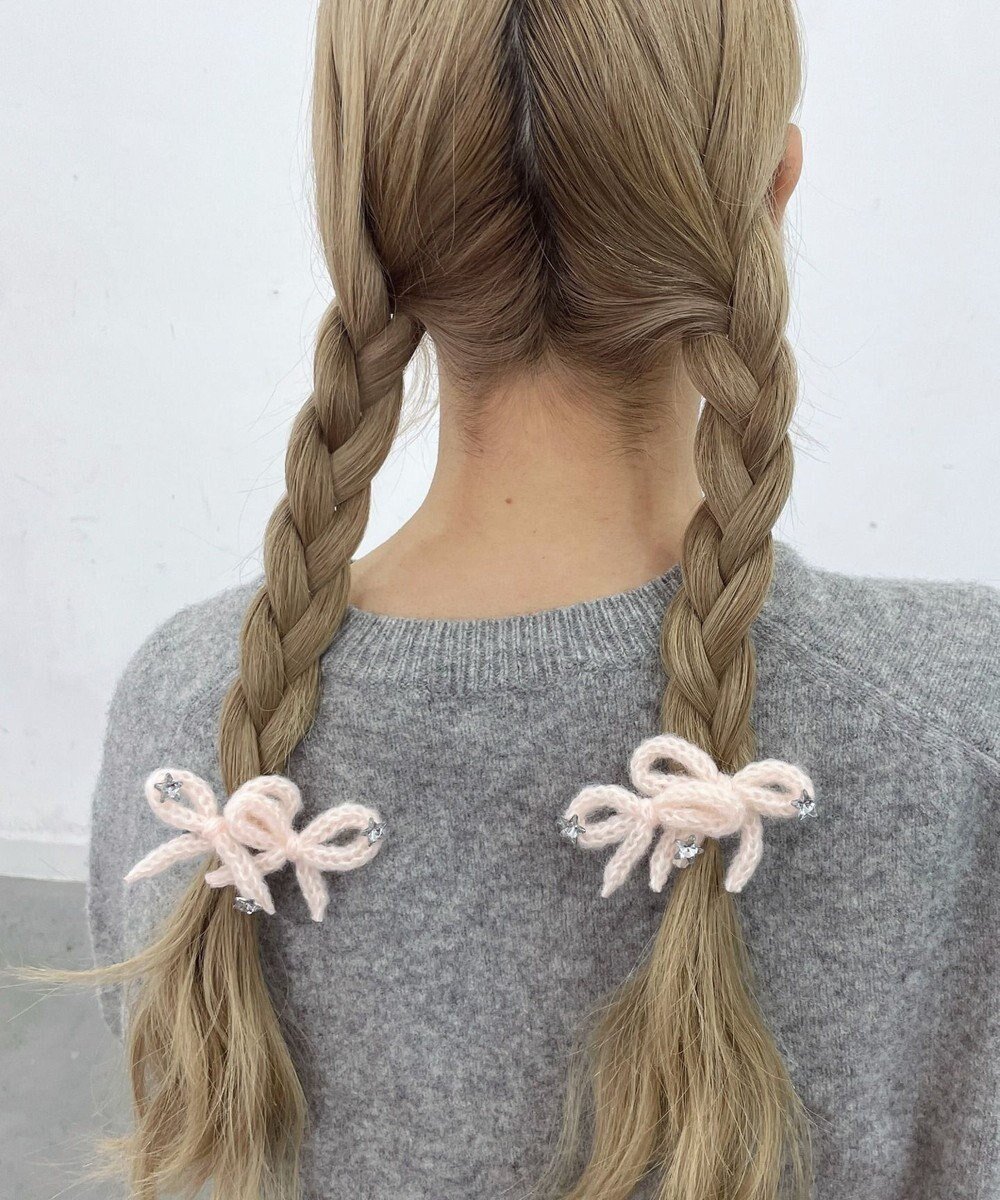 【ウィゴー/WEGO】のL2Pニットリボンクリップ インテリア・キッズ・メンズ・レディースファッション・服の通販 founy(ファニー) ファッション Fashion レディースファッション Fashion for Women トップス・カットソー Cut & Sew Tops ニット Knit Tops & Sweaters シュシュ&ヘアアクセ/ヘアアレンジ Scrunchies & Hair Accessories アクセサリー Fashion Accessories スマホ Smartphone, Mobile Device ヘアアクセ Hair Accessory, Hair Clip リボン Ribbon, Bow A/W・秋冬 Autumn/Winter ライトピンク|ID: prp329100004780154 ipo3291000000034675104