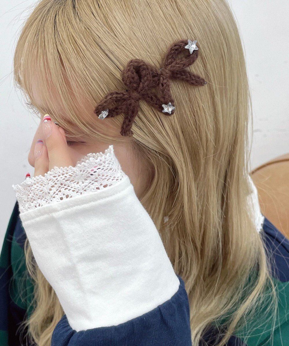 【ウィゴー/WEGO】のL2Pニットリボンクリップ インテリア・キッズ・メンズ・レディースファッション・服の通販 founy(ファニー) ファッション Fashion レディースファッション Fashion for Women トップス・カットソー Cut & Sew Tops ニット Knit Tops & Sweaters シュシュ&ヘアアクセ/ヘアアレンジ Scrunchies & Hair Accessories アクセサリー Fashion Accessories スマホ Smartphone, Mobile Device ヘアアクセ Hair Accessory, Hair Clip リボン Ribbon, Bow A/W・秋冬 Autumn/Winter ブラック|ID: prp329100004780154 ipo3291000000034675107