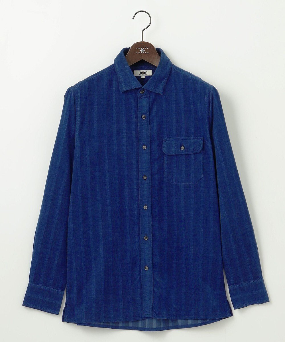 【ジョセフ アブード/JOSEPH ABBOUD / MEN】の【羽織にも】コーデュロイシャツ インテリア・キッズ・メンズ・レディースファッション・服の通販 founy(ファニー) 　ファッション　Fashion　メンズファッション　Fashion for Men　トップス・カットソー　Cut & Sew Tops　メンズシャツ　Shirts　コーデュロイ　Corduroy, Cord Fabric　ストライプ　Stripe, Striped Pattern　ストレート　Straight, Straight Cut　A/W・秋冬　Autumn/Winter　羽織　Haori, Light Jacket　ネイビー系|ID: prp329100004780804 ipo3291000000034685510