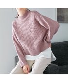 【エニー/ANY】の【洗濯機可能】シャツコンビケーブルニット ピンク|ID: prp329100004780814 ipo3291000000034685558