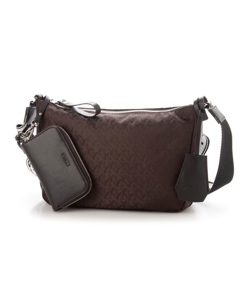 【イザック/Y'SACCS】のモノグラム×リサイクルレザー スクエアショルダー インテリア・キッズ・メンズ・レディースファッション・服の通販 founy(ファニー) 　ファッション　Fashion　レディースファッション　Fashion for Women　バッグ　Bags　ショルダー　Shoulder, Shoulder Strap　スクエア　Square, Square Shape　スマート　Smart, Elegant　ポケット　Pocket, Pocket Detail　マグネット　Magnet, Magnetic Closure　旅行　Travel　チョコ|ID: prp329100004780815 ipo3291000000034685576