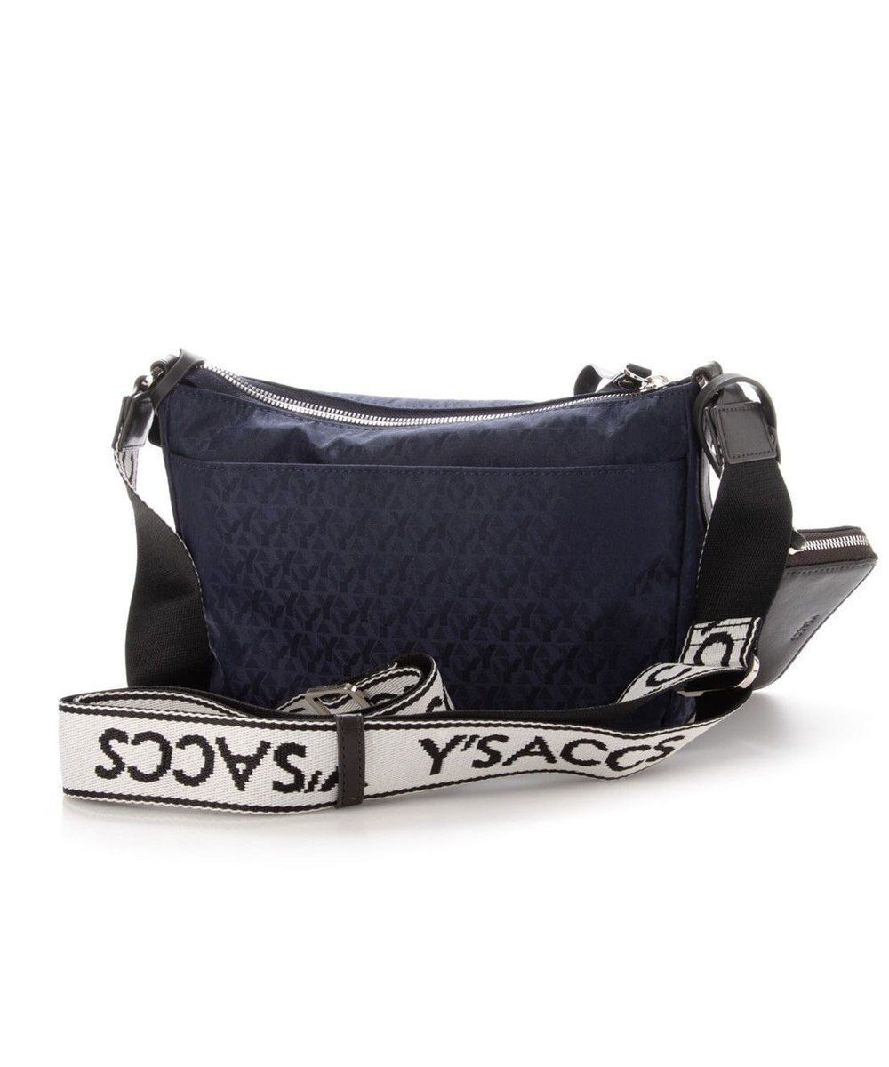 【イザック/Y'SACCS】のモノグラム×リサイクルレザー スクエアショルダー インテリア・キッズ・メンズ・レディースファッション・服の通販 founy(ファニー) 　ファッション　Fashion　レディースファッション　Fashion for Women　バッグ　Bags　ショルダー　Shoulder, Shoulder Strap　スクエア　Square, Square Shape　スマート　Smart, Elegant　ポケット　Pocket, Pocket Detail　マグネット　Magnet, Magnetic Closure　旅行　Travel　ネイビー|ID: prp329100004780815 ipo3291000000034685579