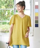 【ティアクラッセ/Tiaclasse】の【洗える】フレアスリーブチュニックブラウス イエロー|ID: prp329100004780823 ipo3291000000034685627