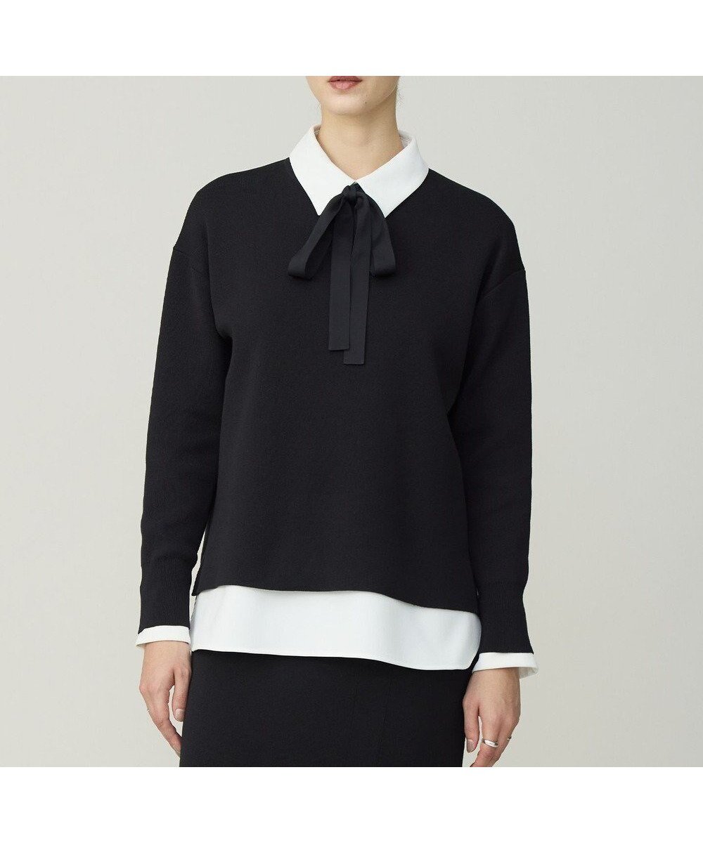 【アイシービー/iCB】のコットンポリエステルスムース プルオーバー ニット インテリア・キッズ・メンズ・レディースファッション・服の通販 founy(ファニー) 　ファッション　Fashion　レディースファッション　Fashion for Women　トップス・カットソー　Cut & Sew Tops　ニット　Knit Tops & Sweaters　カジュアルプルオーバー・ニットトップス　Pullovers & Knit Tops / Casual Pullovers　春　Spring　カットソー　Cut and Sewn Top　コンパクト　Compact, Small Size　スリット　Slit, Slit Detail　セットアップ　Set-Up, Coordinated Outfit　セーター　Sweater, Knitwear　ヨーク　Yoke, Yoke Design　S/S・春夏　SS, Spring/Summer, Warm Season　おすすめ　Recommended / Our Picks　夏　Summer　2025年　2025　2025-2026秋冬・A/W　Autumn/Winter 2025–26 AW25–26　ブラック|ID: prp329100004780828 ipo3291000000035518918