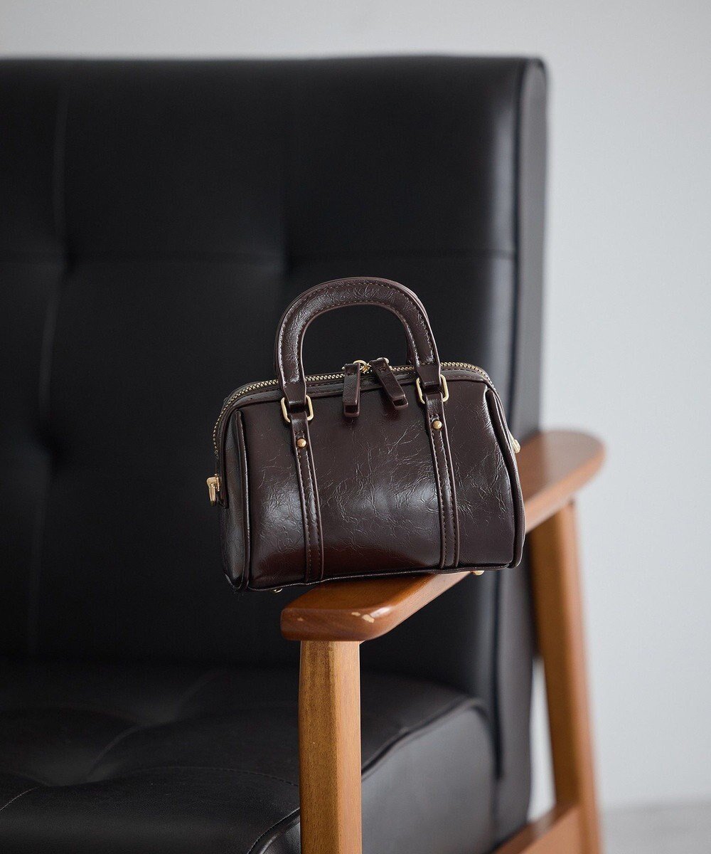 【アースミュージックアンドエコロジー/earth music&ecology】のミニボストンバッグ インテリア・キッズ・メンズ・レディースファッション・服の通販 founy(ファニー) ファッション Fashion レディースファッション Fashion for Women バッグ Bags おすすめ Recommended / Our Picks フェイクレザー Faux Leather, PU Leather ボストンバッグ Boston Bag, Retro Bag ワンポイント One Point, Statement Accent エレガント 上品 Elegant 財布 Wallet, Purse Dark Brown|ID: prp329100004780830 ipo3291000000034685665