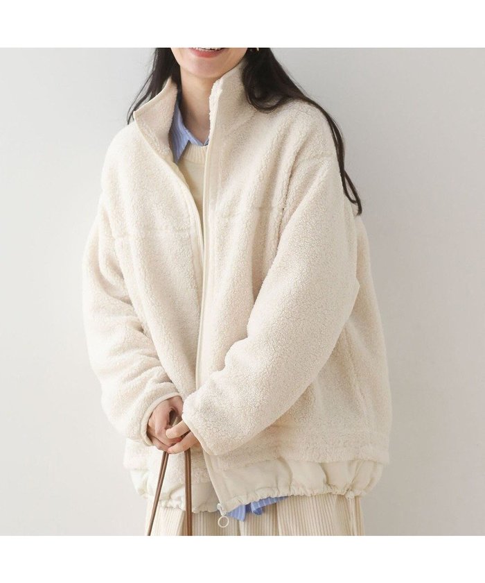 【グリーンパークス/Green Parks】の異素材コンビスタンドボアブルゾン インテリア・キッズ・メンズ・レディースファッション・服の通販 founy(ファニー) https://founy.com/ ファッション Fashion レディースファッション Fashion for Women アウター Coat / Outerwear Collection レディースジャケット・軽アウター Jackets ブルゾンジャケット・スポーティアウター Blouson Jackets おすすめ Recommended / Our Picks シンプル Simple, Minimal ジャケット Jacket, Outerwear ドッキング Docking, Mixed Material フロント Front, Front Design ブルゾン Blouson, Bomber Jacket ボックス Boxy, Box Shape ポケット Pocket, Pocket Detail 無地 Plain, Solid Color A/W・秋冬 Autumn/Winter |ID: prp329100004780836 ipo3291000000034685681