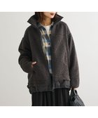 【グリーンパークス/Green Parks】の異素材コンビスタンドボアブルゾン Charcoal Gray|ID: prp329100004780836 ipo3291000000035630689