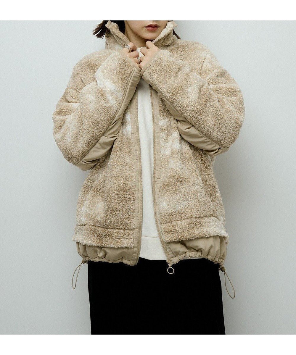 【グリーンパークス/Green Parks】のスタンドボアジャケット インテリア・キッズ・メンズ・レディースファッション・服の通販 founy(ファニー) 　ファッション　Fashion　レディースファッション　Fashion for Women　アウター　Coat / Outerwear Collection　レディースジャケット・軽アウター　Jackets　ブルゾンジャケット・スポーティアウター　Blouson Jackets　ジャケット　Jacket, Outerwear　フロント　Front, Front Design　ブルゾン　Blouson, Bomber Jacket　ボックス　Boxy, Box Shape　ポケット　Pocket, Pocket Detail　エレガント 上品　Elegant　無地　Plain, Solid Color　A/W・秋冬　Autumn/Winter　Beige|ID: prp329100004780839 ipo3291000000034685697