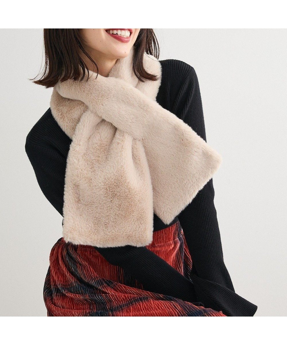 【グリーンパークス/Green Parks】のフェイクファーティペット インテリア・キッズ・メンズ・レディースファッション・服の通販 founy(ファニー) 　ファッション　Fashion　レディースファッション　Fashion for Women　マフラー・スヌード / 冬小物の定番　Scarves & Mufflers　おすすめ　Recommended / Our Picks　スヌード　Snood, Infinity Scarf　フェミニン　Feminine, Girly　ベーシック　Basic, Essential　マフラー　Scarf, Muffler　A/W・秋冬　Autumn/Winter　防寒　Cold Protection, Winter-Ready　Beige|ID: prp329100004780840 ipo3291000000035628591