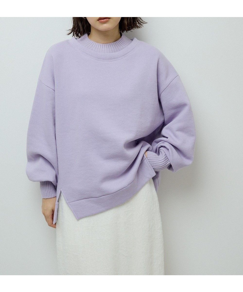 【グリーンパークス/Green Parks】のリブドッキング裏起毛プルオーバー インテリア・キッズ・メンズ・レディースファッション・服の通販 founy(ファニー) ファッション Fashion レディースファッション Fashion for Women トップス・カットソー Cut & Sew Tops レディースパーカー・カジュアルフーディー Casual Hoodies & Sweatshirts カジュアルプルオーバー・ニットトップス Pullovers & Knit Tops / Casual Pullovers スウェット・クルーネックトップス Sweatshirts & Crewnecks / Relaxed Fit Sweat Tops スウェット / スエット Sweatshirt, Sweatwear スリット Slit, Slit Detail フォルム Silhouette, Form ボトム Bottoms, Lower Wear ポケット Pocket, Pocket Detail リブニット Rib Knit, Ribbed Knit A/W・秋冬 Autumn/Winter Purple|ID: prp329100004780841 ipo3291000000035608267