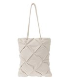 【グリーンパークス/Green Parks】のandmikka.合皮タックA4トートバック Ivory|ID: prp329100004780845 ipo3291000000034685719