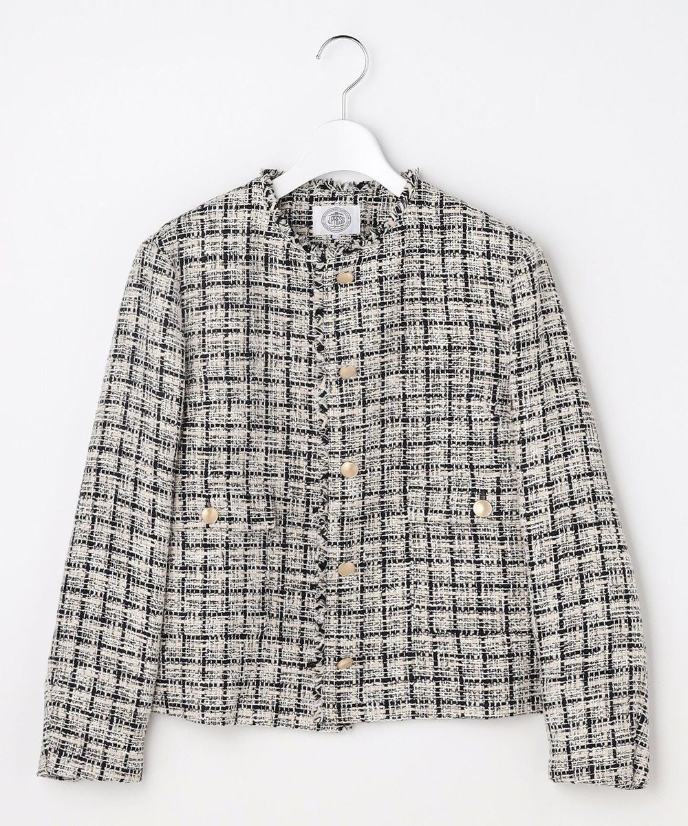 【ジェイ プレス/J.PRESS】のファニーツイード ジャケット インテリア・キッズ・メンズ・レディースファッション・服の通販 founy(ファニー) 　ファッション　Fashion　レディースファッション　Fashion for Women　アウター　Coat / Outerwear Collection　レディースジャケット・軽アウター　Jackets　ノーカラージャケット / シンプル上品コーデ　Collarless Jackets　クラシック　Classic, Timeless Style　ジャケット　Jacket, Outerwear　スタイリッシュ　Stylish, Fashionable　ストレート　Straight, Straight Cut　ツイード　Twill, Twill Weave　デニム　Denim, Jeans Material　パッチ　Patch, Appliqué　フリンジ　Fringe, Tassel　ポケット　Pocket, Pocket Detail　メタル　Metal, Metal Parts　モダン　Modern, Contemporary　エレガント 上品　Elegant　夏　Summer　S/S・春夏　SS, Spring/Summer, Warm Season　A/W・秋冬　Autumn/Winter　ベージュ系|ID: prp329100004780847 ipo3291000000034685726