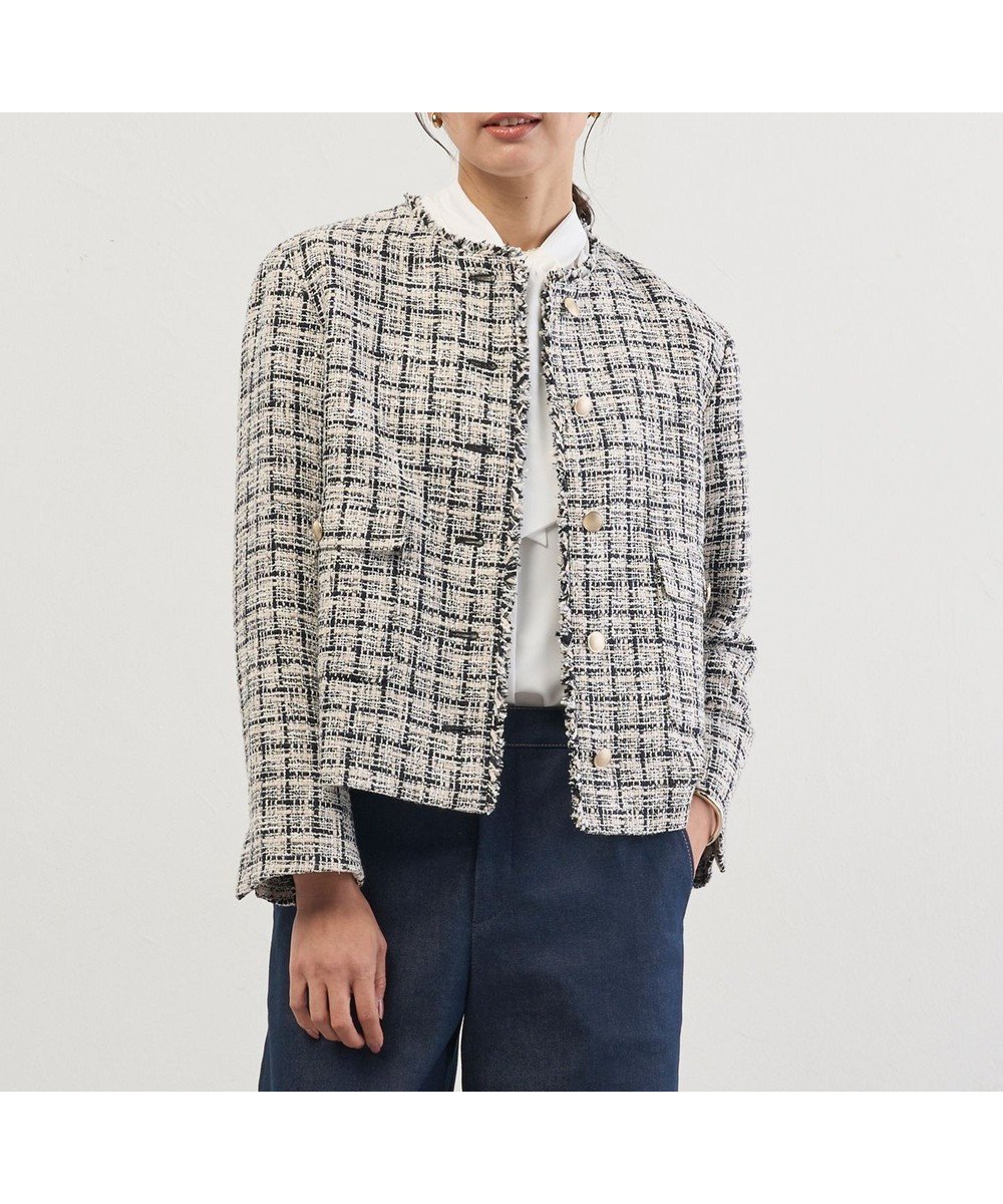【ジェイ プレス/J.PRESS】のファニーツイード ジャケット インテリア・キッズ・メンズ・レディースファッション・服の通販 founy(ファニー) ファッション Fashion レディースファッション Fashion for Women アウター Coat / Outerwear Collection レディースジャケット・軽アウター Jackets ノーカラージャケット / シンプル上品コーデ Collarless Jackets クラシック Classic, Timeless Style ジャケット Jacket, Outerwear スタイリッシュ Stylish, Fashionable ストレート Straight, Straight Cut ツイード Twill, Twill Weave デニム Denim, Jeans Material パッチ Patch, Appliqué フリンジ Fringe, Tassel ポケット Pocket, Pocket Detail メタル Metal, Metal Parts モダン Modern, Contemporary エレガント 上品 Elegant 夏 Summer S/S・春夏 SS, Spring/Summer, Warm Season A/W・秋冬 Autumn/Winter ベージュ系|ID: prp329100004780847 ipo3291000000035581869