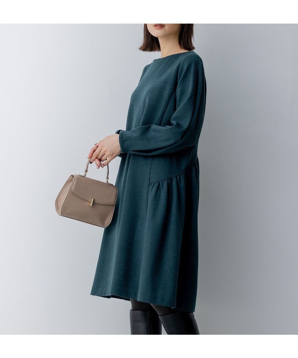 【組曲/KUMIKYOKU】の【WEB限定】ティアードリトルワンピース インテリア・キッズ・メンズ・レディースファッション・服の通販 founy(ファニー) ファッション Fashion レディースファッション Fashion for Women ワンピース Dresses アクリル Acrylic Material ストレッチ Stretch, Stretchy Fabric ティアード Tiered, Tiered Style トレンド Trend, Trending Now ミックス Mix, Mixed Style A/W・秋冬 Autumn/Winter エレガント 上品 Elegant ダークグリーン系|ID: prp329100004780850 ipo3291000000034685734