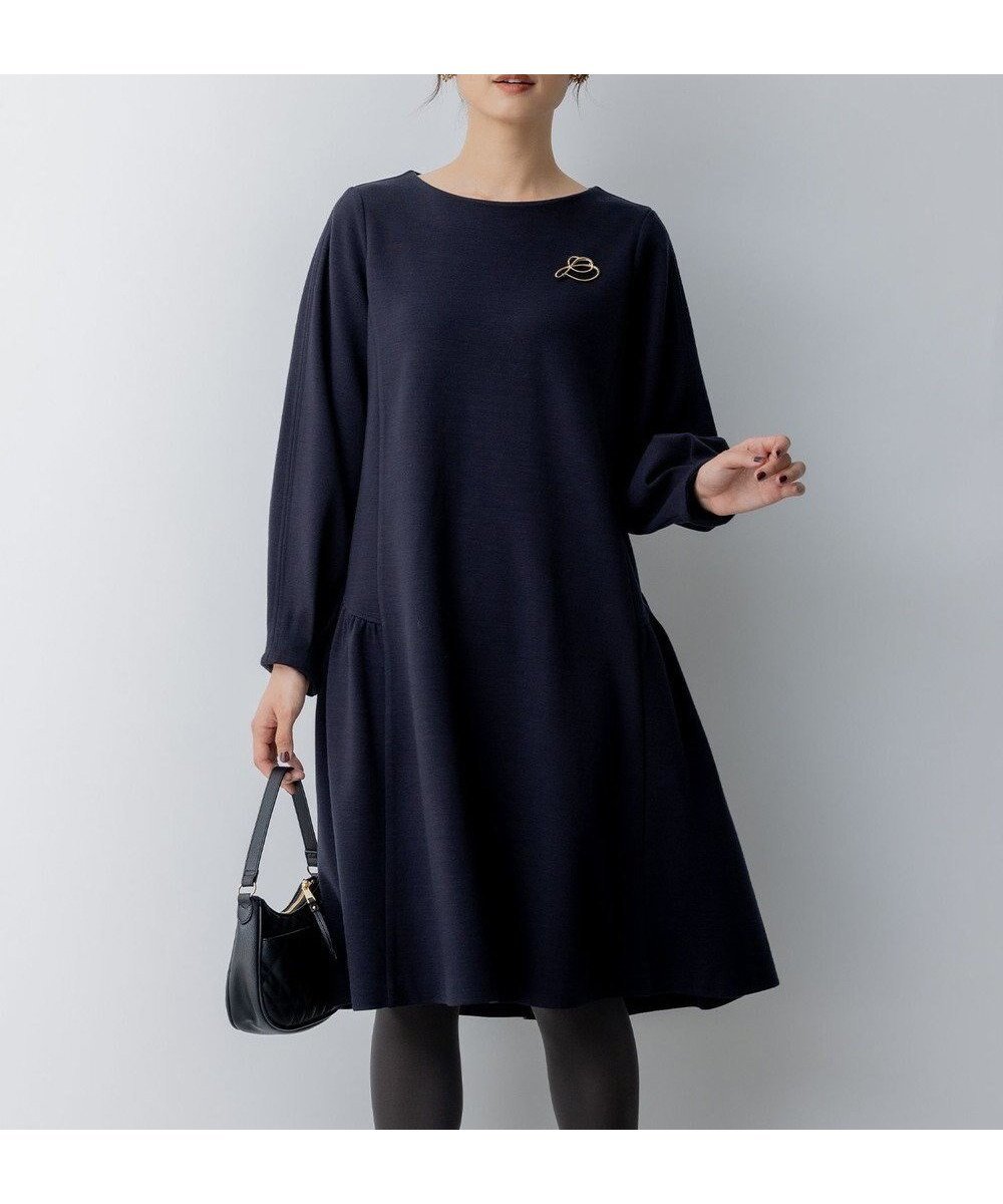 【組曲/KUMIKYOKU】の【WEB限定】ティアードリトルワンピース インテリア・キッズ・メンズ・レディースファッション・服の通販 founy(ファニー) ファッション Fashion レディースファッション Fashion for Women ワンピース Dresses アクリル Acrylic Material ストレッチ Stretch, Stretchy Fabric ティアード Tiered, Tiered Style トレンド Trend, Trending Now ミックス Mix, Mixed Style A/W・秋冬 Autumn/Winter エレガント 上品 Elegant ネイビー系|ID: prp329100004780850 ipo3291000000034685735