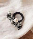 【ティアクラッセ/Tiaclasse】のパール×ツイードリボンヘアゴム ブラック|ID: prp329100004780869 ipo3291000000034685783