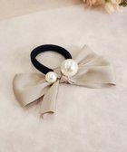 【ティアクラッセ/Tiaclasse】のパール×リボンヘアゴム ベージュ|ID: prp329100004780870 ipo3291000000034685786