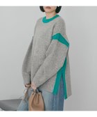 【アメリカンホリック/AMERICAN HOLIC】のバイカラーニットプルオーバー【WEB限定カラー有り】 Light Gray Mixture|ID: prp329100004780873 ipo3291000000034685797