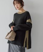 【アメリカンホリック/AMERICAN HOLIC】のバイカラーニットプルオーバー【WEB限定カラー有り】 Black|ID: prp329100004780873 ipo3291000000034685798