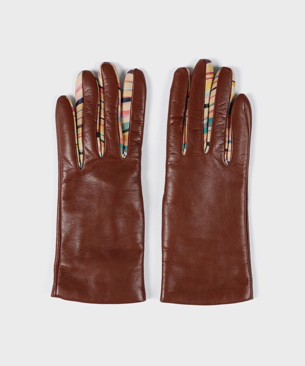 【ポール スミス/Paul Smith】のスワールトリム レザーグローブ インテリア・キッズ・メンズ・レディースファッション・服の通販 founy(ファニー) 　ファッション　Fashion　レディースファッション　Fashion for Women　手袋　Gloves & Mittens　カラフル　Colorful Design　クラシック　Classic, Timeless Style　フォーマル　Formal, Dressy　プリント　Print, Printed Pattern　モダン　Modern, Contemporary　夏　Summer　S/S・春夏　SS, Spring/Summer, Warm Season　A/W・秋冬　Autumn/Winter　キャメル|ID: prp329100004780878 ipo3291000000034685812