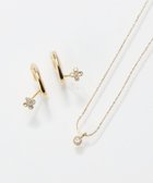 【フィービィー/phoebe】の〈オンワード限定セット〉フラワービジューフロートライトフィットイヤリング×シャイニーフチミルネックレス ゴールド|ID: prp329100004780883 ipo3291000000034685825