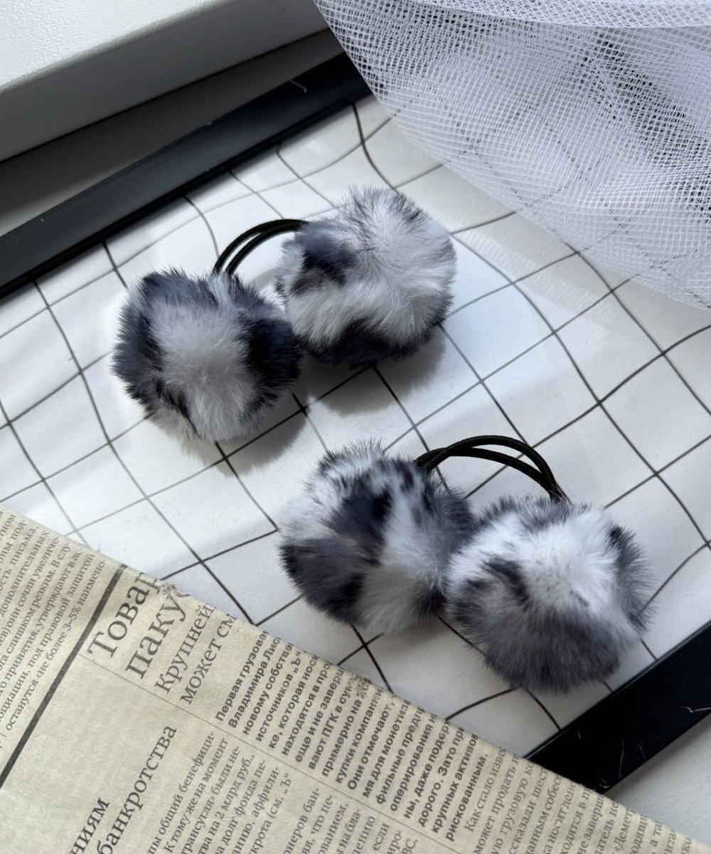 【ウィゴー/WEGO】のL2Pダブルポンポンヘアゴム インテリア・キッズ・メンズ・レディースファッション・服の通販 founy(ファニー) 　ファッション　Fashion　レディースファッション　Fashion for Women　シュシュ&ヘアアクセ/ヘアアレンジ　Scrunchies & Hair Accessories　アクセサリー　Fashion Accessories　アニマル　Animal Print　シンプル　Simple, Minimal　スマホ　Smartphone, Mobile Device　ポンポン　Pom-Pom, Fluffy Ball　柄2|ID: prp329100004780894 ipo3291000000034685881