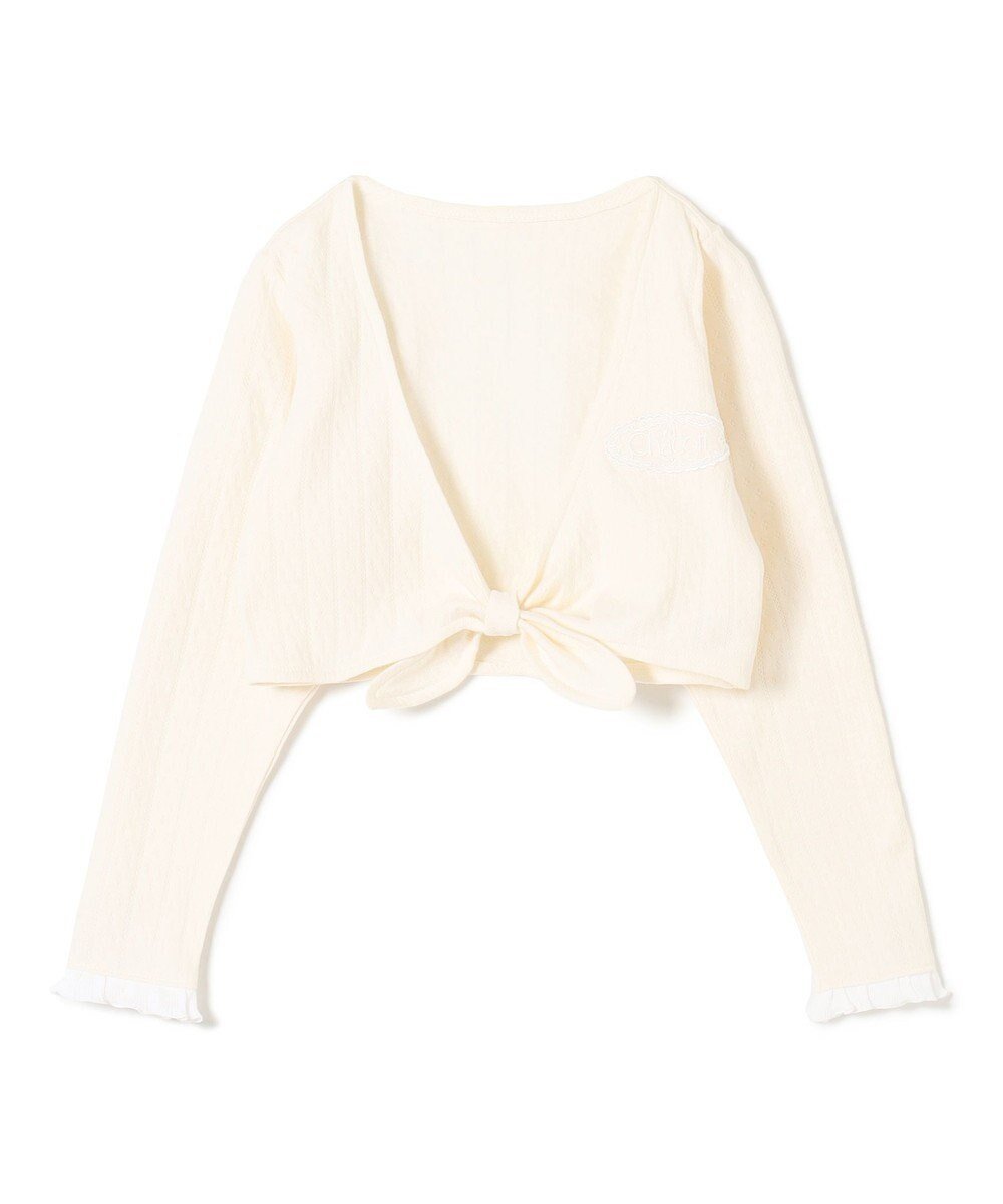 【チャコット/Chacott / KIDS】のカシュクール インテリア・キッズ・メンズ・レディースファッション・服の通販 founy(ファニー) 　ファッション　Fashion　キッズファッション　Fashion for Kids　トップス・カットソー　Cut & Sew Tops　カシュクール　Wrap Design　ジャカード／ジャガード　Jacquard, Woven Pattern　フリル　Frill, Ruffle　レース　Lace, Lace Fabric　エレガント 上品　Elegant　冬　Winter / This Winter　オフホワイト|ID: prp329100004781881 ipo3291000000034695819