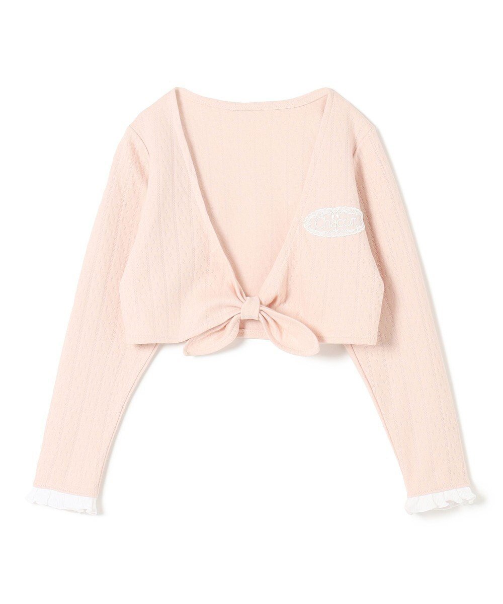 【チャコット/Chacott / KIDS】のカシュクール インテリア・キッズ・メンズ・レディースファッション・服の通販 founy(ファニー) 　ファッション　Fashion　キッズファッション　Fashion for Kids　トップス・カットソー　Cut & Sew Tops　カシュクール　Wrap Design　ジャカード／ジャガード　Jacquard, Woven Pattern　フリル　Frill, Ruffle　レース　Lace, Lace Fabric　エレガント 上品　Elegant　冬　Winter / This Winter　ピンク|ID: prp329100004781881 ipo3291000000034695820
