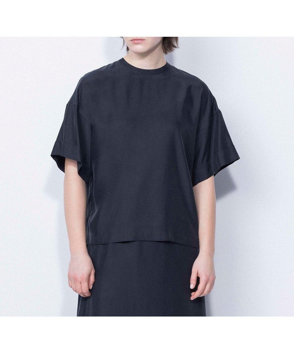 【ネイヴ/NAVE】の【ReNAVE・セットアップ可/洗える/UVケア/接触冷感】フィブリルシャンブレー Tブラウス インテリア・キッズ・メンズ・レディースファッション・服の通販 founy(ファニー) ファッション Fashion レディースファッション Fashion for Women トップス・カットソー Cut & Sew Tops シャツ・ブラウス・オフィスカジュアル Elegant Blouses & Button-Ups セットアップ Matching Sets レディーストップス・ブラウス Tops & Blouses / Assorted Women's Tops 春 Spring 洗える Machine Washable キュプラ Cupro, Eco Fabric セットアップ Set-Up, Coordinated Outfit ワイド Wide, Wide Fit S/S・春夏 SS, Spring/Summer, Warm Season 夏 Summer エレガント 上品 Elegant ブラック系|ID: prp329100004781913 ipo3291000000034696013