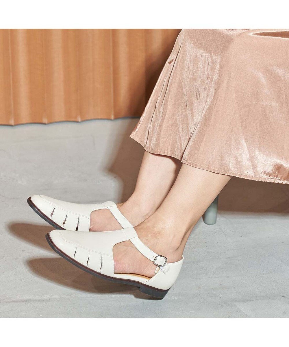 【イング/ing】のing 【WEB限定】Tストラップデザインシューズ インテリア・キッズ・メンズ・レディースファッション・服の通販 founy(ファニー) 　ファッション　Fashion　レディースファッション　Fashion for Women　クラシカル　Classical, Vintage-Inspired　シューズ　Shoes, Footwear　ストラップシューズ　Strap Shoes, Mary Janes　セパレート　Separate, Two-Piece　トレンド　Trend, Trending Now　バランス　Balance, Style Balance　フラット　Flat, Flat Shoes　ベーシック　Basic, Essential　ラップ　Wrap, Wrap Design　アイボリー|ID: prp329100004781922 ipo3291000000034696050