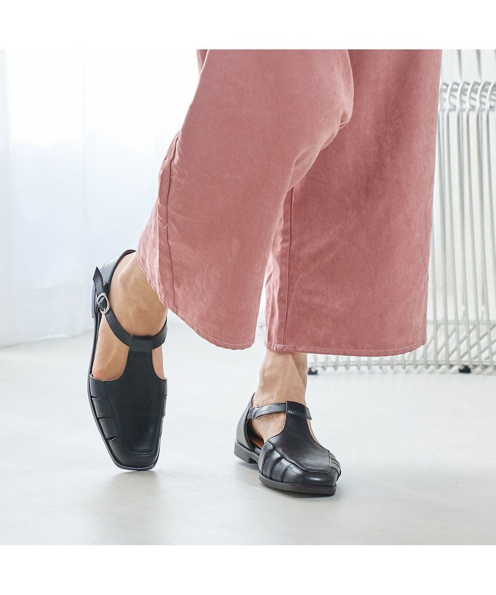 【イング/ing】のing 【WEB限定】Tストラップデザインシューズ インテリア・キッズ・メンズ・レディースファッション・服の通販 founy(ファニー) 　ファッション　Fashion　レディースファッション　Fashion for Women　クラシカル　Classical, Vintage-Inspired　シューズ　Shoes, Footwear　ストラップシューズ　Strap Shoes, Mary Janes　セパレート　Separate, Two-Piece　トレンド　Trend, Trending Now　バランス　Balance, Style Balance　フラット　Flat, Flat Shoes　ベーシック　Basic, Essential　ラップ　Wrap, Wrap Design　ブラック|ID: prp329100004781922 ipo3291000000034696052